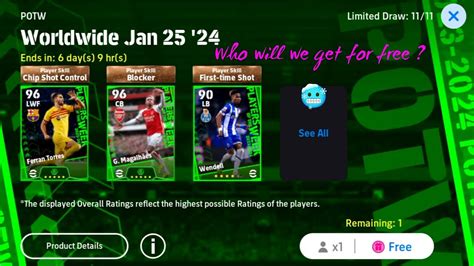 Free Try POTW Worldwide Jan 25 Pack Opening In EFootball 2024