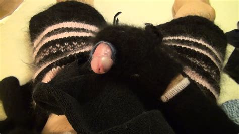 Masturbation In Black Angora Turtleneck Sweater And Mohair Sweater