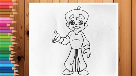 How To Draw Chota Bheem Drawing Step By Step Chota Bheem Drawing