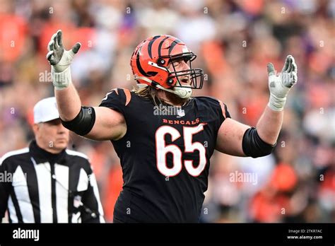 Cincinnati Bengals Guard Alex Cappa 65 Reacts During An Nfl Football