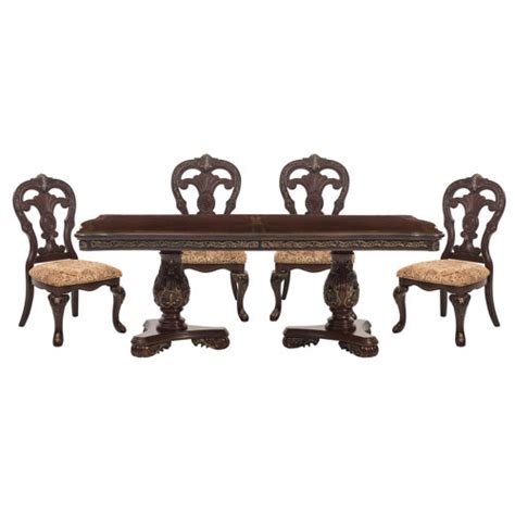 Bloomsbury Market Andalynn 3 Piece Extendable Double Pedestal Dining