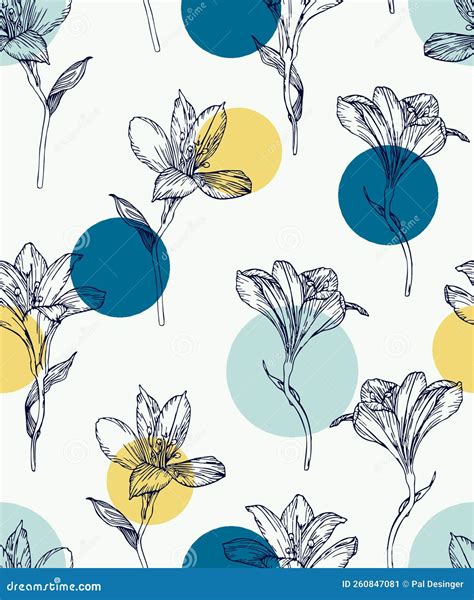 Sky Blue Background with Flower Pattern Floral Design Stock Illustration - Illustration of font ...