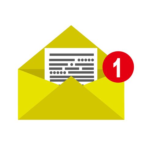 New Incoming Messages With Notification Icon Open Mail Envelope With Incoming Message Unopened