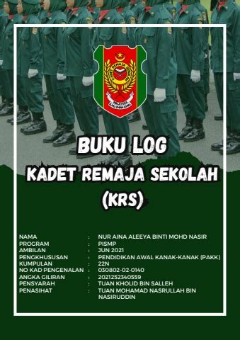 BUKU LOG KADET REMAJA SEKOLAH Aieynaleeya Flip PDF AnyFlip