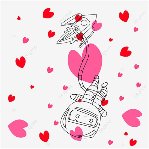 Hand Drawn Valentine Vector Art PNG Hand Drawn Happy Valentine S Day