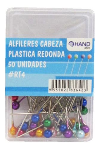 Pack Set Alfiler Cabeza Pl Stica Redonda Colores Un Cuotas Sin