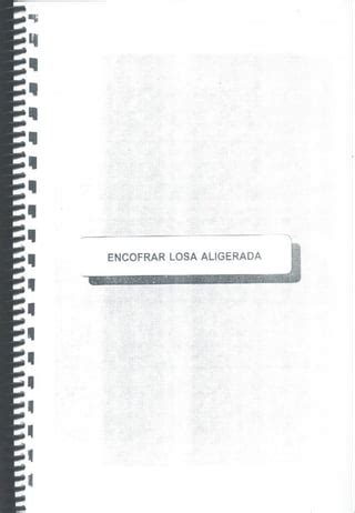 Encofrado Y Fierreria Encofrado Losa Aligerada Total Pdf