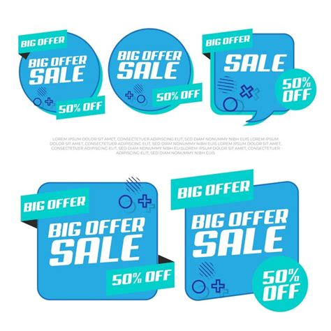 Premium Vector | Set of flat design sale stickers