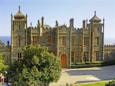 Nothern Facade Of Vorontsov Palace Alupka Crimea Stock Image Image