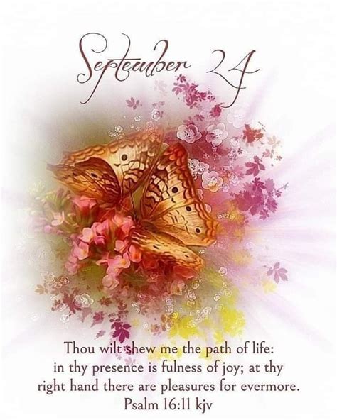 September 24 Scripture Verse Psalm 16:11 KJV