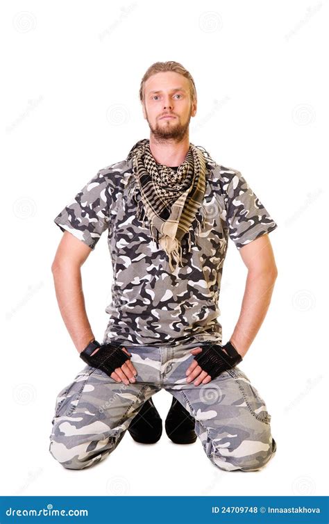 Soldados No Uniforme Camuflar Foto De Stock Imagem De Abdominal