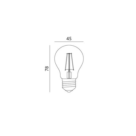 Żarówka Led E27 4w Filament G45 Biała Ciepła ściemnialna E27 Duży