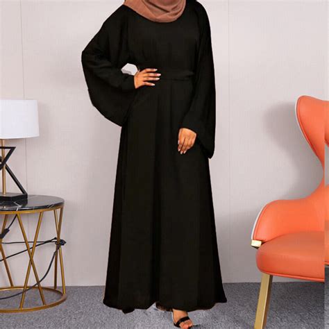 Femmes Musulmanes Abaya Jilbab Caftan Duba Abayas Dame Robe Maxi Robe