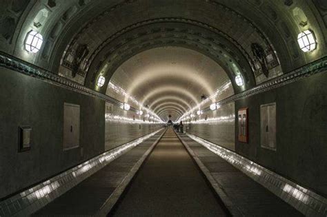 The Old Elbe Tunnel at the Landungsbrücken in Hamburg It was put into