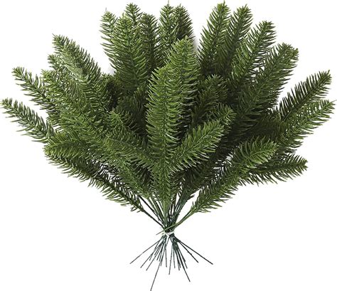 Homcomodar Artificial Pine Branches Pcs Christmas Green Pine Picks