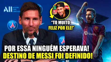 MINHA NOSSA OLHA A NOTÍCIA MARAVILHOSA QUE O MESSI RECEBEU HOJE