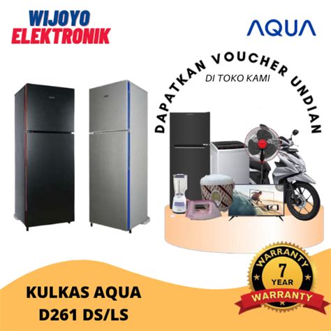 Jual KULKAS AQUA 2 PINTU AQR D261 DS GARANSI RESMI Shopee Indonesia