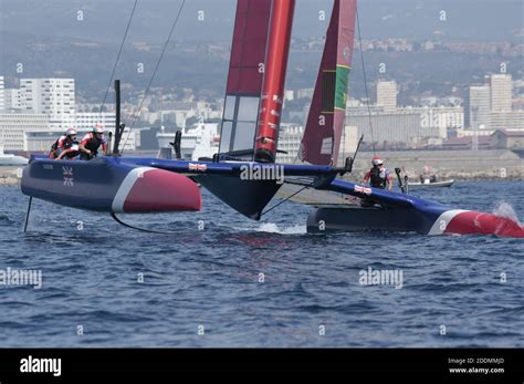 The Sailgp F Catamaran In Racing During Sailgp Final In Marseille