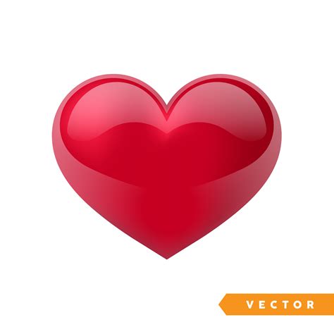 Realistic Red Valentine Heart Vector Illustration 324770 Vector Art At Vecteezy