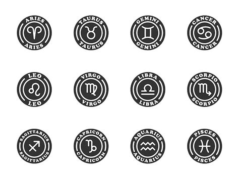 Premium Vector Zodiac Horoscope Signs Set Vector Illustration