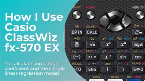 Correlation And Simple Linear Regression With Casio Classwiz Fx 570 991 Ex Youtube