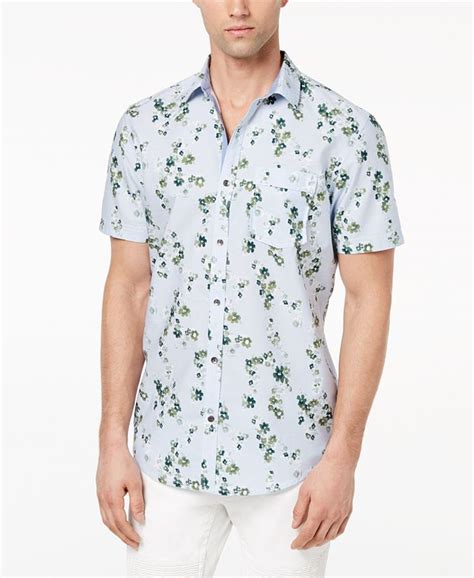 Inc International Concepts I N C Mens Harry Floral Print Shirt