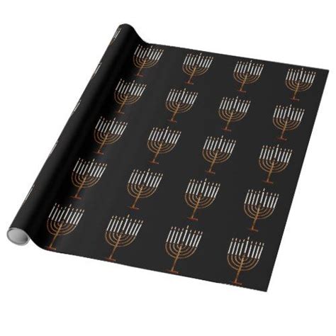 Hanukkah Chanukah Hanukah Hannukah Menorah Candles Wrapping Paper