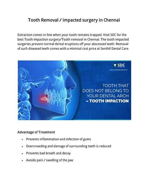 PPT - Tooth Impacted Surgery, Teeth Alignment Surgery, Tooth Removal