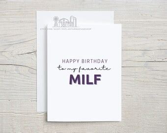 Birthday Milf Card Etsy