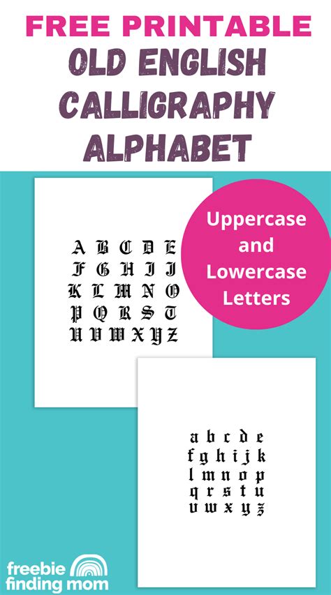 Free printable old english calligraphy alphabet – Artofit