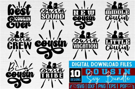 Cousin Svg Design Bundle Graphic By Binasvgbundle Creative Fabrica