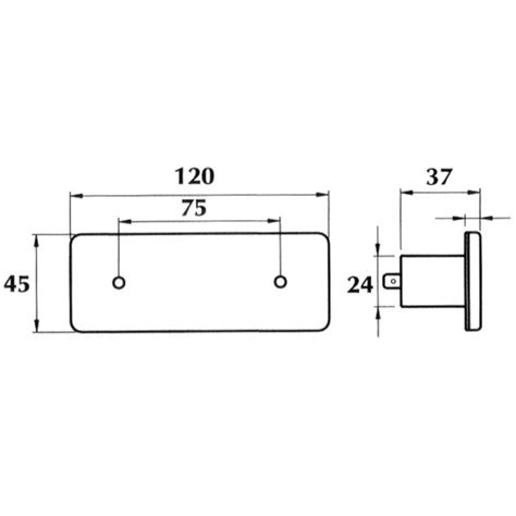 Feu De Position Arri Re Avec Catadioptre X Mm Volts