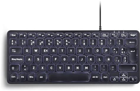 Amazon Perixx PERIBOARD 332 Teclado Mini USB Retroiluminado Con