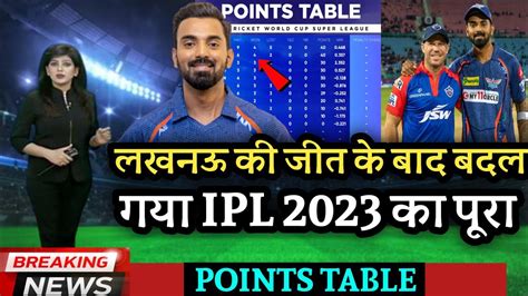 IPL 2023 Today Points Table DC Vs LSG After Match Points Table Ipl