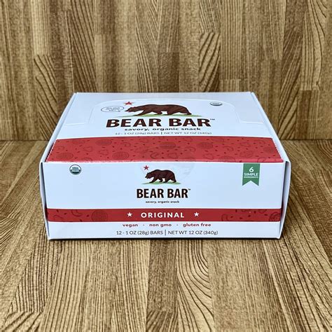 BEAR BAR, ORGANIC, ORIGINAL 1 OZ - CASE OF 12 – Bear Bar