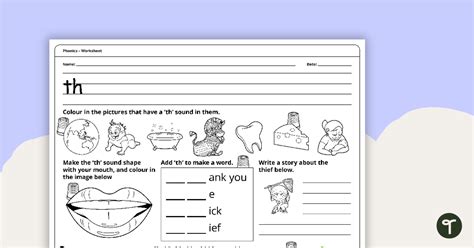 Phonics worksheet for th sound: English ESL worksheets pdf & doc ...