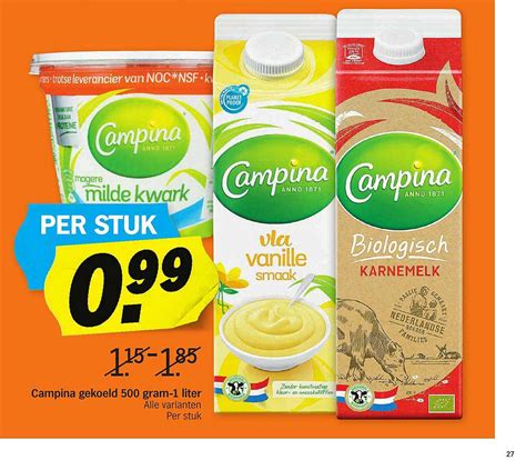 Campina Gekoeld Gram Liter Aanbieding Bij Albert Heijn