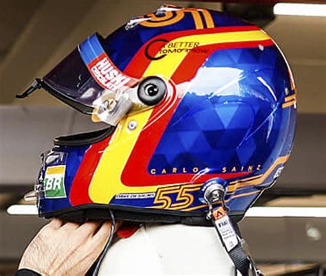 Helmet designs of Carlos Sainz jr. (McLaren) from 2019 : r/f1helmet