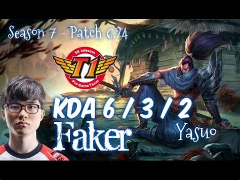 SKT T1 Faker YASUO Vs JAYCE Mid Patch 6 24 KR Ranked YouTube