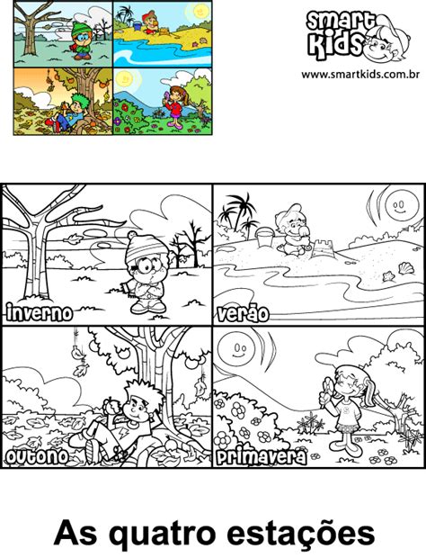 Desenho Das 4 Estações Do Ano Para Imprimir