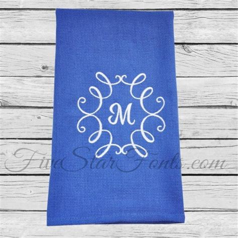 Swirly Frames Monogram Embroidery Font