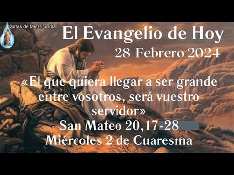 Evangelio De Hoy Seg N San Mateo Mi Rcoles De Febrero