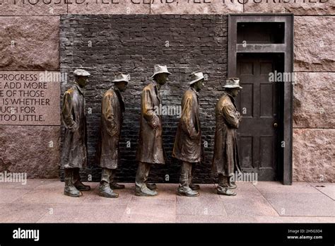 Sculpture By George Segal Depicting Men In A Bread Line During The