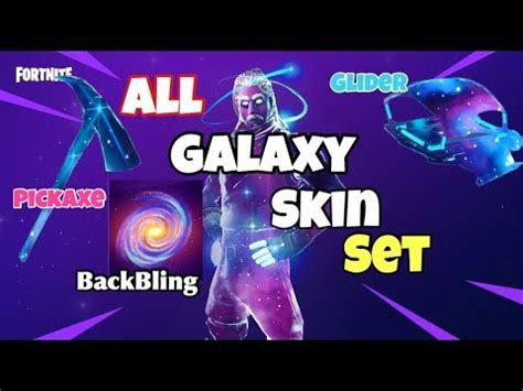 New Fortnite Galaxy Skin Set Bundle Galaxy Pickaxe Back Bling Glider