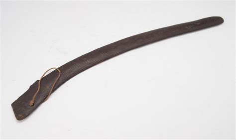 A Hooked Boomerang Northern Territory 19th Century Carved