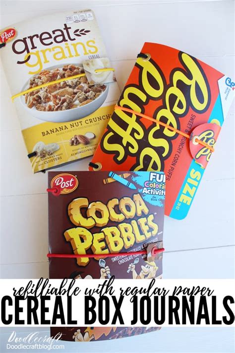 Cereal Box Refillable Journals Upcycled Craft Diy Artofit