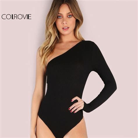 Colrovie B Sica Negro Costilla De Punto De Las Mujeres Elegantes De Un