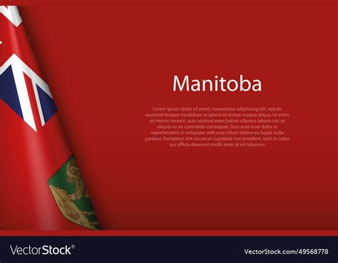 Flag manitoba state of canada isolated Royalty Free Vector