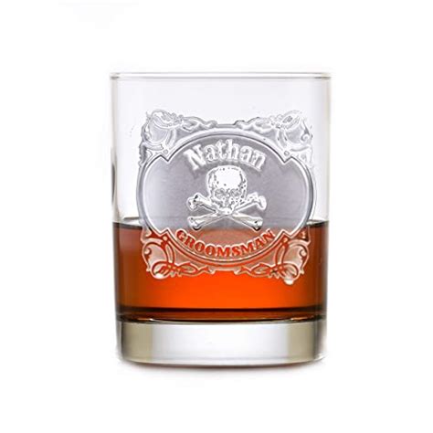 Amazon Skull Cross Bones Groomsmen Whiskey Bourbon Rocks Glass