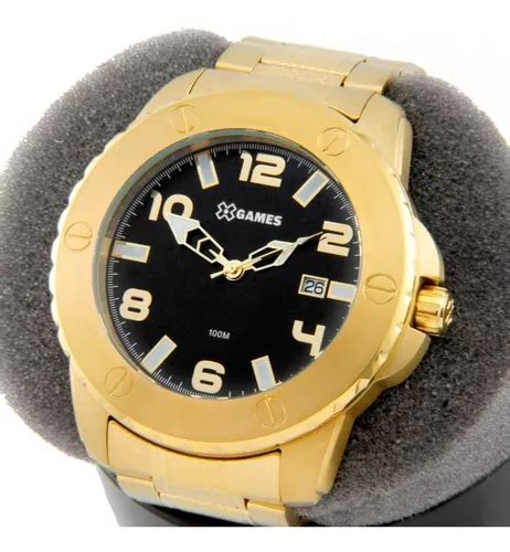 Relógio X games Masculino Xmgs1026 P2kx Dourado Preto Aço Cor Da